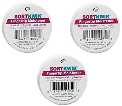 LEE 10050 Sortkwik Fingertip Moisteners, 3/8 oz, Pink, Sold as 3 Pack