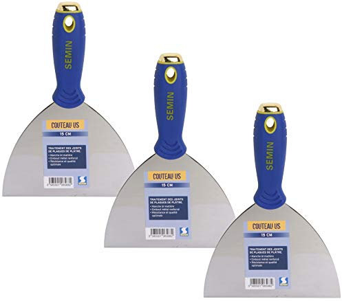 Semin A06568 Couteau US à Enduire, 15 cm (Lot de 3)
