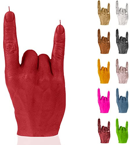 Candellana Hand RCK Bougie - Figurine de Main - Déco Cool - Déco Gothique - Bougie déco Grunge - Déco Heavy Metal - Décoration de Chambre Grunge - Gadgets de Bureau - Bougie déco - Bougie marrante