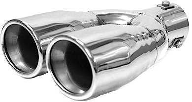Twin Auspuffblende Performance Universal Double Enail Auto Sport Endrohr Edelstahl Chrom