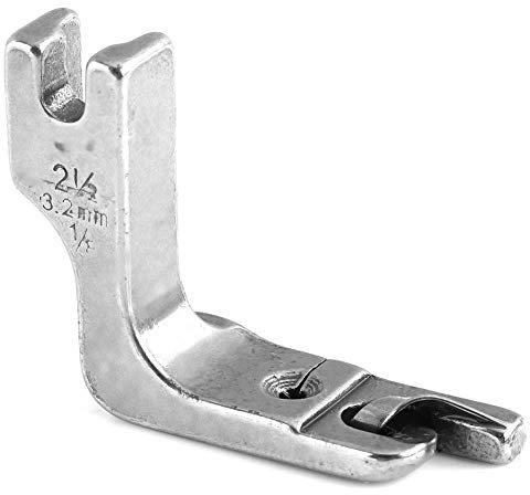 Oumefar Pied de biche de Fermeture à glissière Industriel Universel pour Machine à Coudre Pied de biche à glissière Ourlet roulé pour Remplacement de lit Plat à Une Seule Aiguille(3 2mm) Presserfoot