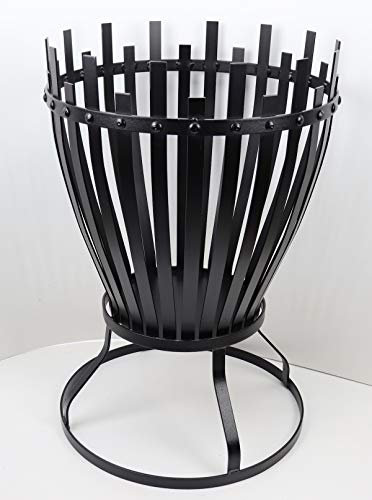 Feuerkorb Franz Rund, wohlgeformt und absolut stabil massiv Ø:52cm Höhe 80cm, Feuerstelle, Grill, Lagerfeuer