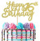 3 Stück Happy 16th Birthday Cake Topper, 16th Geburtstag Tortendeko Kuchendeko Torten Kuchen Cake Toppers, Glitzer Gold Tortenstecker Girlande für Mädchen Junge Kinder 16 Geburtstag Party Dekoration