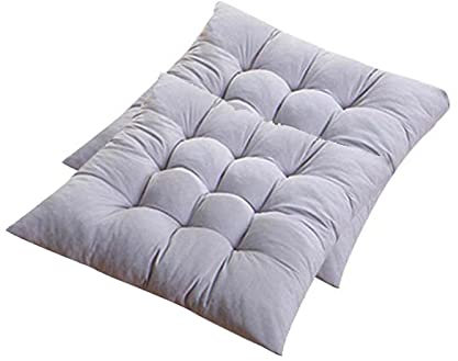 2er Set Stuhlkissen Stuhlauflage Sitzkissen Sitzpolster Auflage für Stühle In Haus und Garten, Sitzauflage Gartenbank aus Polyester, Viele Farben