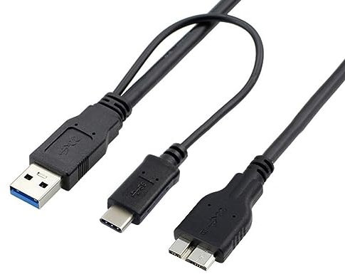 ChenYang CY Tipo-C USB-C USB 3.1 y USB 3.0 Tipo-A Host a Micro USB 3.0 Target Combo Cable de datos para disco