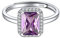 ChicSilver Silber verstellbarer Fingerring für Damen Mädchen Ring mit Quadrat Alexandrit Gebursstein Hochzeitring Verlorbungsring Partnerring