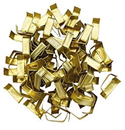 PGV Verschlussclips - Beutelverschlüsse - Tütenverschlüsse, 33 x 8 mm (1000 Stück, GOLD)