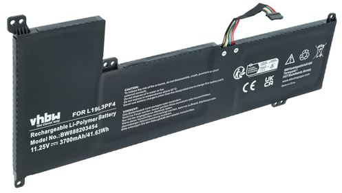 vhbw Akku Ersatz für Lenovo L19C3PF6 | 5B10W89838, SB10W89845 für Notebook (3700 mAh, 11,25 V, Li-Polymer)