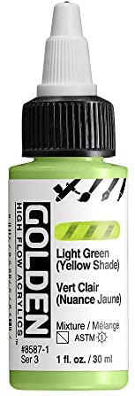 Golden : High Flow : Acrylic Paint : 30ml (1oz): Light Green (Yellow Shade) : S3