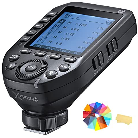 Godox XproII-C Flash Trigger 2.4 GHz 1/8000s HSS TTL Appareil Photo sans Fil avec écran LCD pour Canon