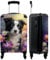NoBoringSuitcases.com® Kinderkoffer Koffer handgepäck Trolley - Hund - Blumen - Natur - Welpe - Border Collie - Kindergepäck Suitcase Koffer klein, Trolley Koffer 55x40x20