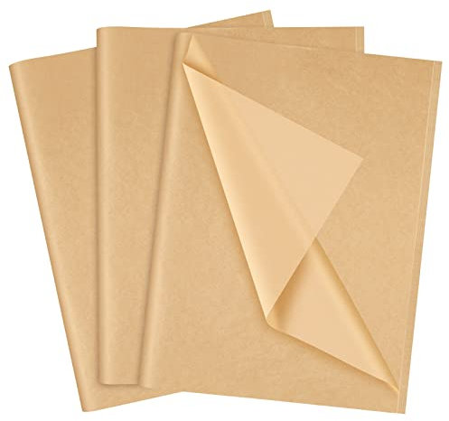NEBURORA Kraft Seidenpapier für Geschenktüten 60 Blatt Beige Geschenkpapier Bulk 35 x 50 cm Braun Geschenkpapier Geschenkverpackung Füller Kunsthandwerk DIY Geburtstag Hochzeit Urlaub (Kraft)
