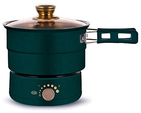Olla de cocina dividida eléctrica, olla multicooker plegable, olla caliente, vaporera, olla arrocera, máquina para hacer sopa, caldera de agua, viaje
