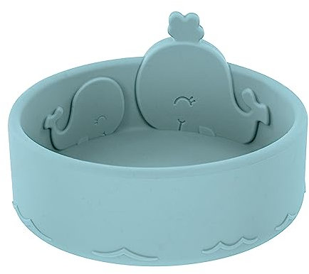 Nuby Animal Friend Silicone Round Toddler Bowl - 6+ Months - Blue Whale