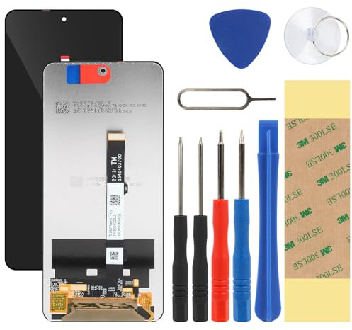 LTZGO Compatible con Xiaomi Poco X3/ Poco X3 NFC/Poco X3 Pro Pantalla Negro LCD Display Táctil Vidrio Reemplazo con Reparación Repuesto Herramientas Kit, Adhesiva (sin Marco)