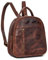 ROYALZ 'Olympia' Lässiger Kleiner Lederrucksack Damen Echtleder im Vintage Look - Eleganter Mini Rucksack perfekt als Tagesrucksack Cityrucksack Rucksackhandtasche, Farbe:Roma Cognac Braun
