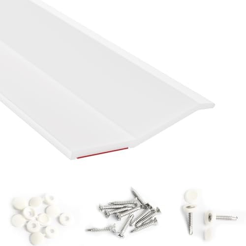 Elvone Garage Door Seal (White, 40ft, 2.2 inches, Weatherproofing)