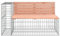Tidyard Gabionenbank Sitzbank Bank Garten-Bank,Sitzfläche Garten-Bank,Sitzfläche Douglasien Sitzbank Parkbank Gabione Steinkorb Drahtkorb Gartenbank Gabionenkorb Bänke 244 x 71 x 65,5 cm (B x T x H)