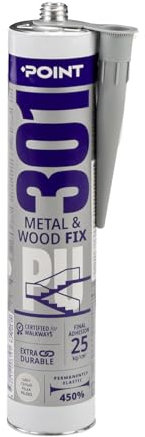 POINT Montagekleber Baukleber für Metall & Holz Universalkleber Kraftkleber Dichtkleber für Stein, Beton, PVC extrem stark & elastisch Innen- & Außenbereich 300 ml (1 Kartusche)