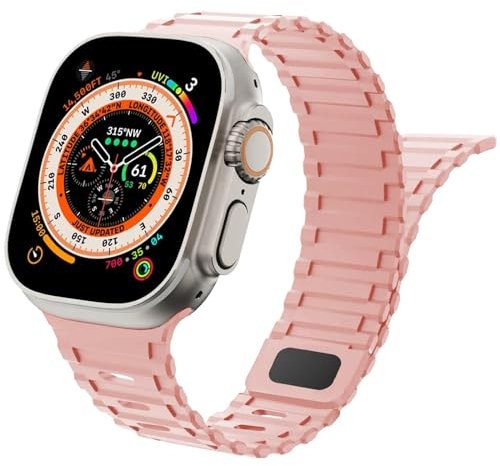 Correas Compatible con Correa Apple Watch 40mm 41mm 38mm, Correa iWatch 44mm 45mm Ultra 49mm 42mm 46mm Hombre/Mujer, Bracelet Silicona Magnetica Suave para Apple Watch Series 10 9 8 7 6 5 4 3 SE 2/1