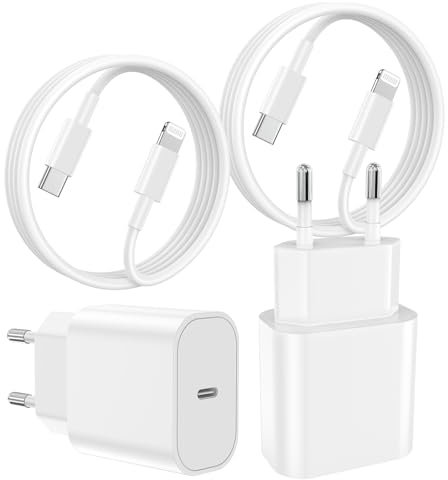 iPhone Ladegerät und iPhone Ladekabel Schnellladekabel 2M 20W USB C Ladegerät Schnellladegerät Ladekabel für iPhone 14 13 12 11 Pro/Pro Max/Plus/X/XR,USB C auf Lightning Adapter Stecker Netzteil Power