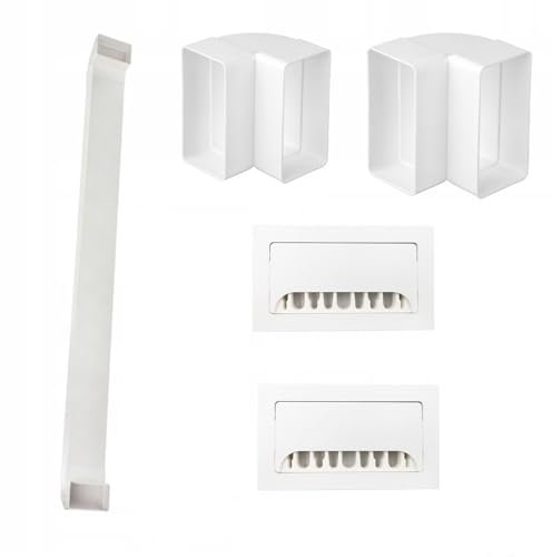 Kabelkanal (1000mm)+ 2 Winkelstücke + 2 Klappen mit Kämmen