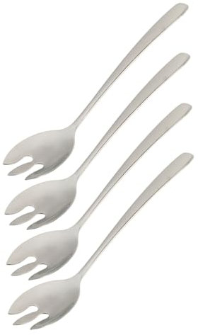 Cabilock 4 Uds Tenedor De Ensalada De Acero Inoxidable Tenedor De Mango Largo Tenedores De Fruta Selecciones De Frutas De Acero Inoxidable Tenedor De Barbacoa Utensilios De Cocina Tenedor