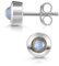 Materia Labradorit Ohrringe Silber 925 rund - Damen Ohrstecker mit Edelstein SO-207-Labradorit
