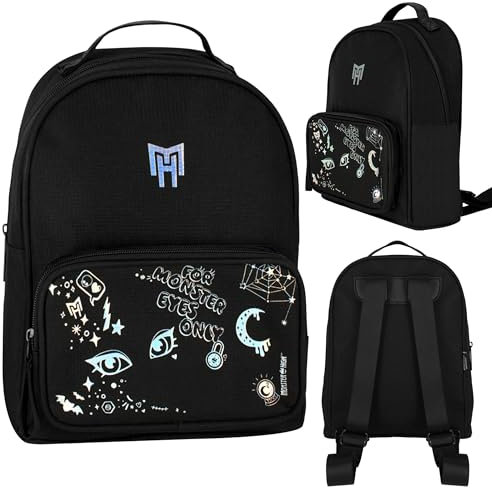Monster High mochila kindergarten negra para niñas 25x28x10cm STARPAK