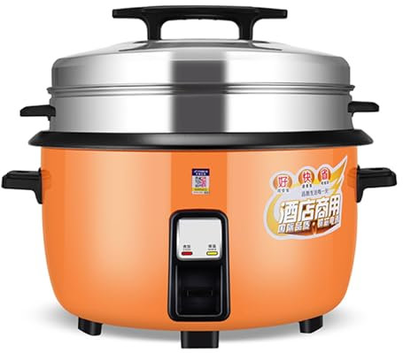 Kommerzieller Reiskocher mit Dampfgarer (8L-45L) altmodischer Reiskocher mit großer Kapazität für Kantinen Hotel Haus 8-60 Personen, verwendet in den USA/EU(28L)
