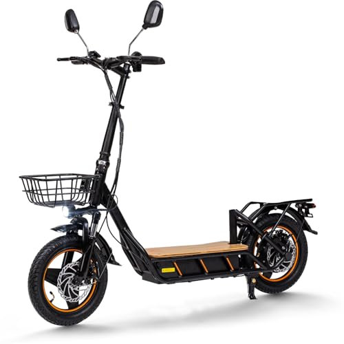 Kukirin Faltbarer E Scooter,Elektro Elektroroller Erwachsene Elektroscooter,E Roller Offroad,Elektro Scooter Roller,100 Km Reichweite,48V26Ah,14 Zoll Reifen,120 KG Tragkraft - C1PRO