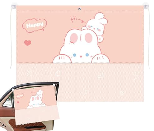 Parasol lateral para coche,Parasoles para ventanillas de coche,Parasol con aislamiento térmico para coche de dibujos animados | Parasol con aislamiento térmico para coche con ventosa de dibujos animad