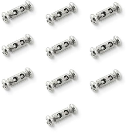 JEYORZY cavo acciaio, 10x morsetti per cavi con tappo terminale a vite, Morsetto per Fune Metallica - Adatti per fili con diametro 1-2mm e funi metalliche - Realizzati in acciaio con doppia estremità