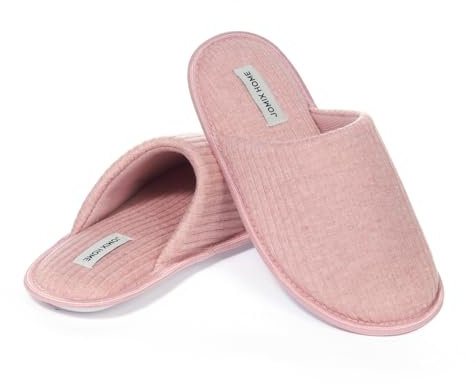 JOMIX Ciabatte Donna Invernali da Casa Pantofole Pelose Calde Flat Termiche Comode e Morbide MD9680 (Rosa,36_37)