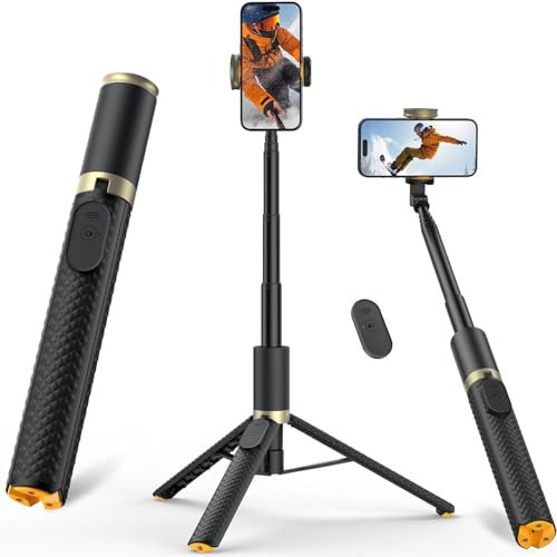 Vimose 158CM Telefon-Stativ-Ständer, Stativ für iOS & Android Smartphone, tragbar leichtes Reisestativ für Selfies Videoaufnahmen Vlog TikTok