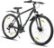 Hiland 29 Zoll Mountainbike, Aluminiumrahmen 21 Gang Schaltung MTB mit Scheibenbremse Federgabel, Mountainbike für Männer Schwarz und Blau