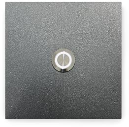 KTC-Home PREMIUM Türklingel Eisenglimmer- LED Drucktaster Weiß - Größe: 10x10cm - DB 703- UV & Witterungsbeständig - Pulverbeschichtet