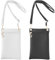 QINGYIWL 2 Stück Handytasche zum Umhängen, PU Leder Handy Umhängetasche Damen, Handy Tasche zum Umhängen (Schwarz + Weiß)