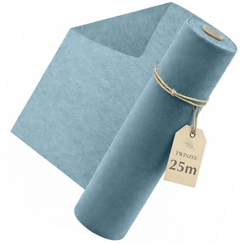 Twinzen Vlies Tischläufer 30 cm x 25 m Wiederverwendbar Rauchblau | Weiche Oberfläche · Individuell zuschneidbar · Perfekt für festliche Anlässe · Vielseitig einsetzbar · Langlebiges Material