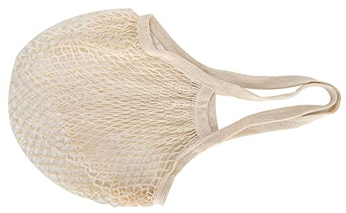 Baxnore Mesh Bag Fruit Storage Baumwolleinkaufstasche tragbar waschbar wiederverwendbares leichte Faltbare Supermarkt -Lebensmittel -Netto -Tasche für Obst Gemüse Strandspielzeug b