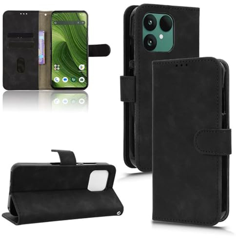 Wigento Kunst-Leder Hülle für Fairphone 6 Skin Feel Magnetische Flip Book Wallet Tasche