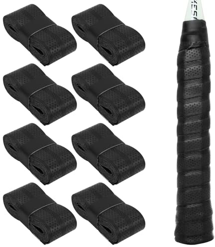 Bcautay 8 Stück Griffband Tennisschläger, Rutschfestes Griffband Badmintonschläger für TennisschläGer Badminton SchläGer Golfstange Squash Schläger