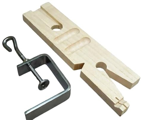 Right Hand 7 Inch Jewelers V Slot Bench Pin with Saw Vice and Clamp, Ring Cutting Jig