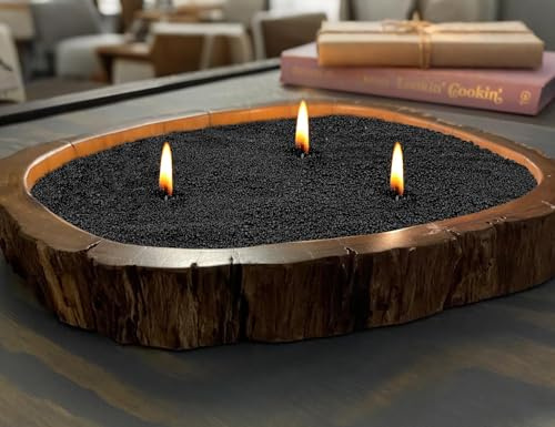 Pearled Candle 18oz, DIY Pearled Candle Sand With WIcks, Non-Toxic Sand Candle with Plant-Based Granulated Wax, 30 Cotton Wicks & 1Spoon, Reusable Wax for Candle Making Decorative Candles (Black)