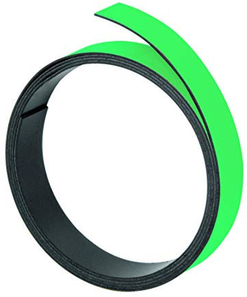 FRANKEN Magnetband, 100 cm x 10 mm, beschriftbar, zuschneidbar, grün, M802 02