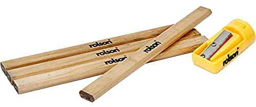 Rolson 56600 4 pc Carpenters Pencil & Sharpener