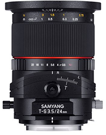 Samyang Obiettivo 24 mm F/3.5 ED AS UMC Tilt-Shift per Sony A, Nero