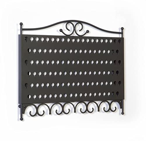 Mango Steam Wandschrank/Garderobenaufhänger Organizer für Schmuck & Ohrringe mit Haken für Halsketten, Armbänder, Accessoires - Schwarz
