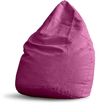 Lumaland Poltrona Sacco Pouf Luxury XL Plus Comfortline 220 lt Cuciture rinforzate Rosa