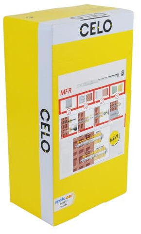 Celo Rahmendübel 10x100 MFR - Dübel mit vormontierter Sechskantschraube - für Fassade und Anbauteile aus Holz und Metall, Stahl verzinkt - 50 Stück